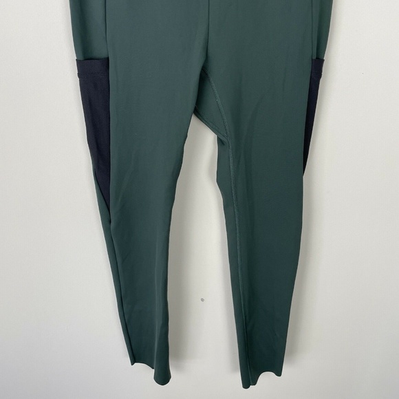 Gymshark Side Pocket Leggings Green Black High Rise Size M Ankle Length - Picture 2 of 8